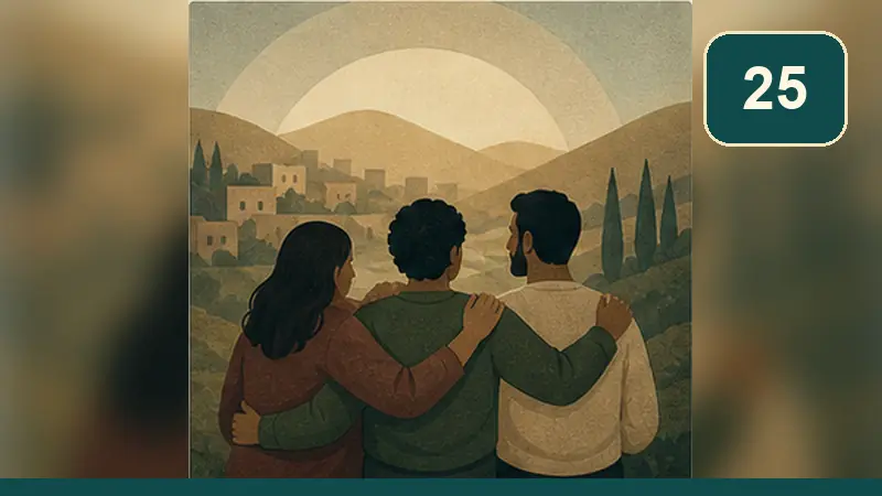 رسم تعبيري للسؤال 25: كيف أتعامل مع الخيانة؟