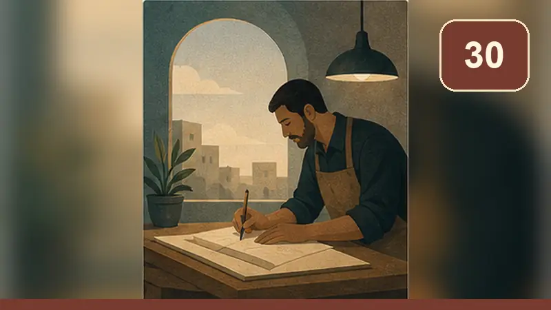 رسم تعبيري للسؤال 30: هل لعملي اليومي معنى عند الله؟